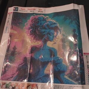 Colorful Goth Lady Diamond Art Painting Kit 30x30